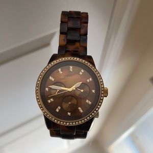 Michael Kors tortoise shell watch